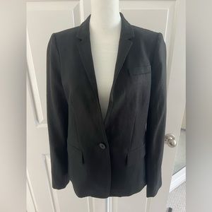 JCrew Black Linen Blazer Sz 8